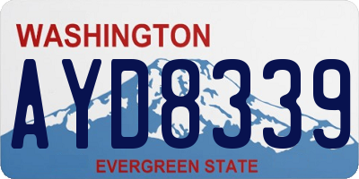 WA license plate AYD8339