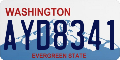 WA license plate AYD8341