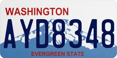 WA license plate AYD8348