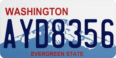 WA license plate AYD8356
