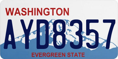 WA license plate AYD8357