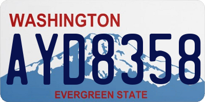 WA license plate AYD8358