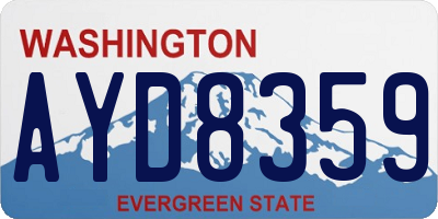 WA license plate AYD8359