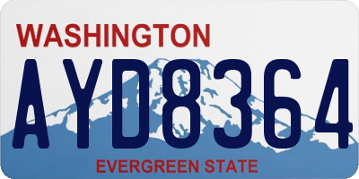 WA license plate AYD8364