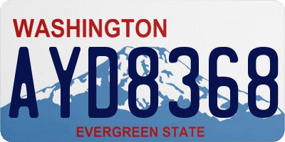 WA license plate AYD8368