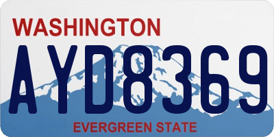 WA license plate AYD8369