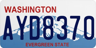 WA license plate AYD8370
