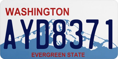 WA license plate AYD8371