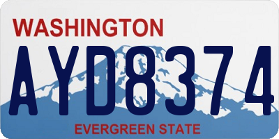 WA license plate AYD8374