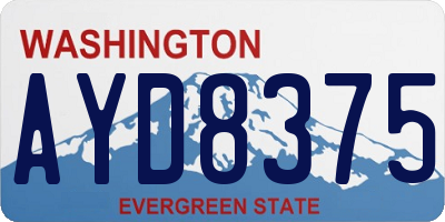 WA license plate AYD8375