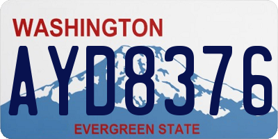 WA license plate AYD8376