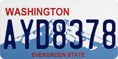 WA license plate AYD8378