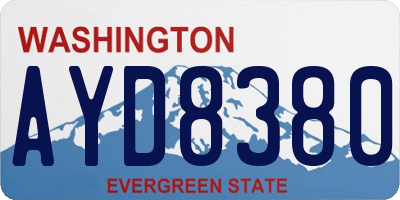 WA license plate AYD8380