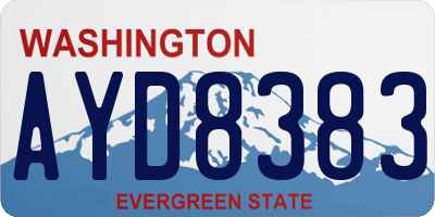 WA license plate AYD8383