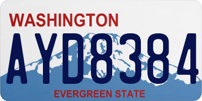 WA license plate AYD8384