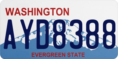WA license plate AYD8388