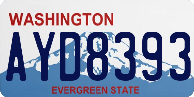 WA license plate AYD8393