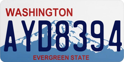 WA license plate AYD8394