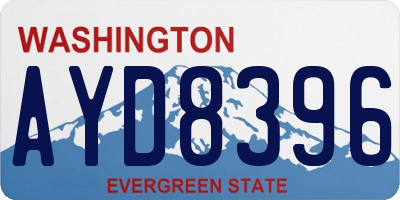WA license plate AYD8396