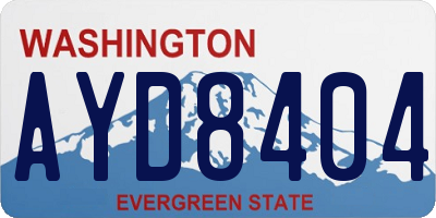 WA license plate AYD8404