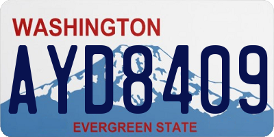 WA license plate AYD8409