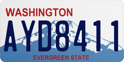 WA license plate AYD8411