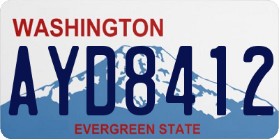 WA license plate AYD8412