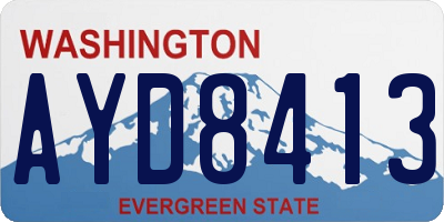 WA license plate AYD8413