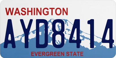 WA license plate AYD8414