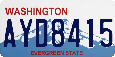 WA license plate AYD8415