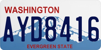 WA license plate AYD8416