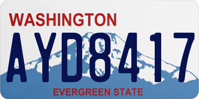 WA license plate AYD8417