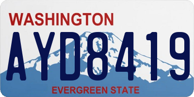 WA license plate AYD8419