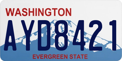 WA license plate AYD8421