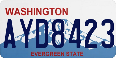 WA license plate AYD8423