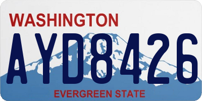 WA license plate AYD8426