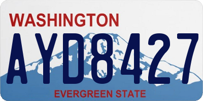 WA license plate AYD8427