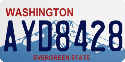 WA license plate AYD8428