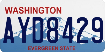 WA license plate AYD8429