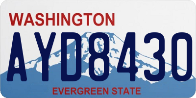 WA license plate AYD8430