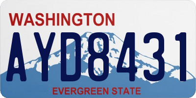 WA license plate AYD8431