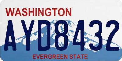 WA license plate AYD8432