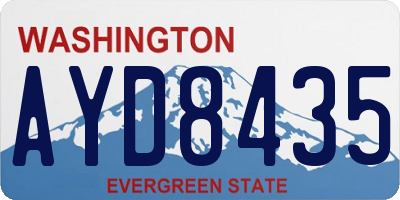 WA license plate AYD8435