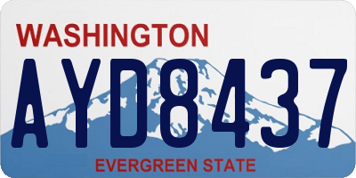 WA license plate AYD8437