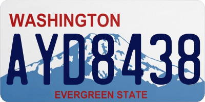WA license plate AYD8438