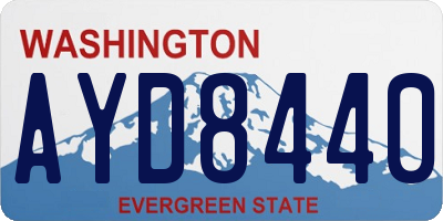 WA license plate AYD8440