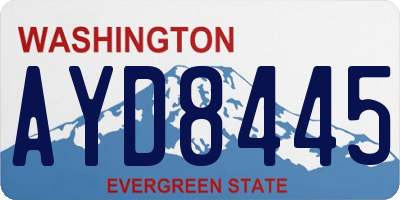 WA license plate AYD8445