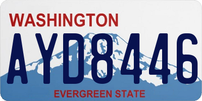 WA license plate AYD8446
