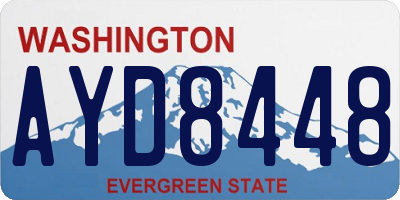 WA license plate AYD8448