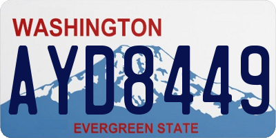 WA license plate AYD8449
